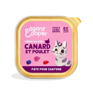EDGARD COOPER Boite - Canard & Poulet Patée pour chatons New