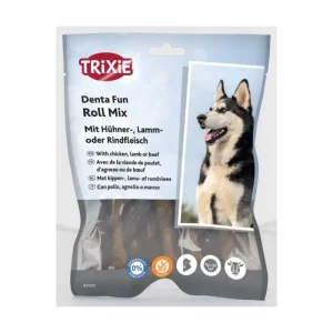 TRIXIE Chewing Rolls, assortiment boeuf, agneau, poulet 250g - Sale