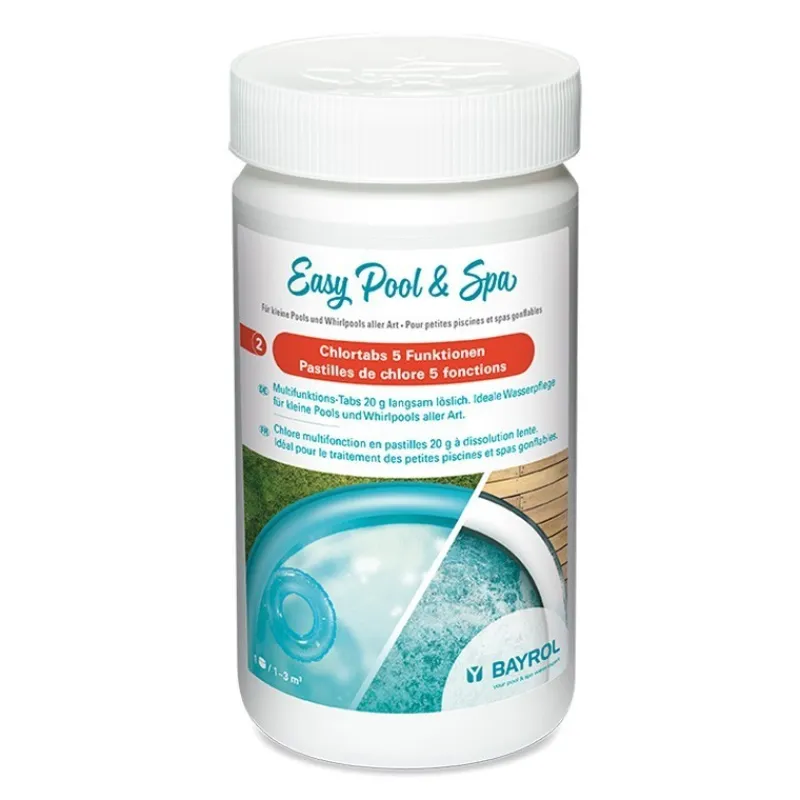 chlortabs__fonctions__min_0.webp BAYROL Chlortabs 5 fonctions « Mini Pool & Spa » de - Granulés 1 kg Discount