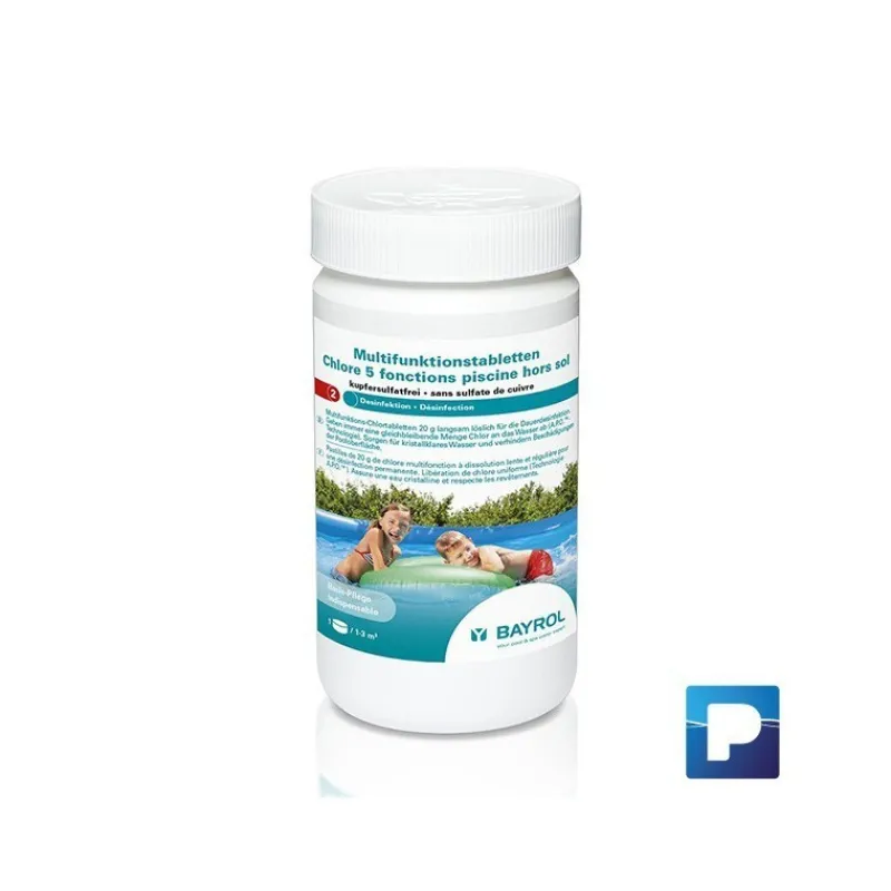 chlortabs__fonctions__min_1.webp BAYROL Chlortabs 5 fonctions « Mini Pool & Spa » de - Granulés 1 kg Discount