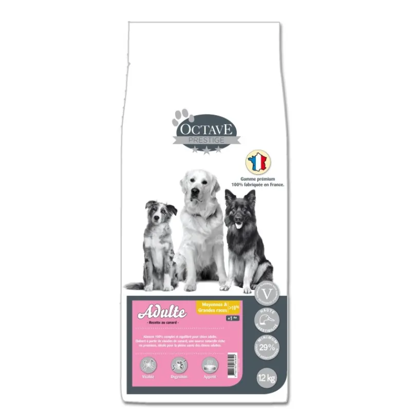 croquettes_octave_prestig_0.webp ANIMAL FOOD DIFFUSION Croquettes Octave Prestige Canard Adultes 12 kg Online