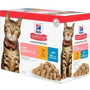 HILL'S Science Plan - Adult Light multi-pack 12x85gr pour chat Fashion