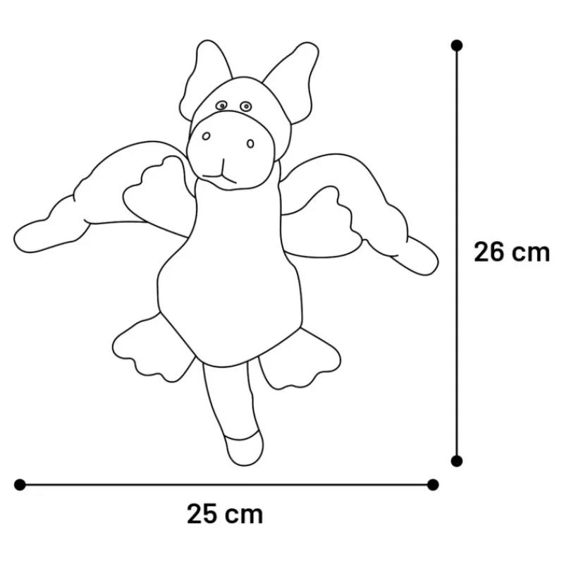 peluche_dragon_quotwerner_1-1.webp FLAMINGO Peluche Dragon "Werner" turquoise 26 cm pour chien - Sale