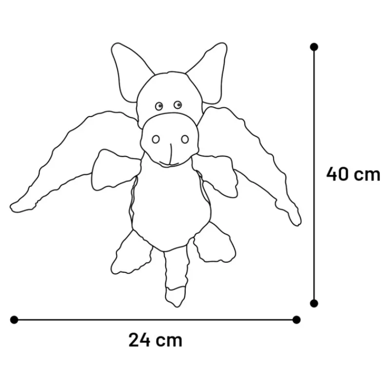 peluche_dragon_quotwerner_1.webp FLAMINGO Peluche Dragon "Werner" turquoise 40 cm pour chien - Outlet