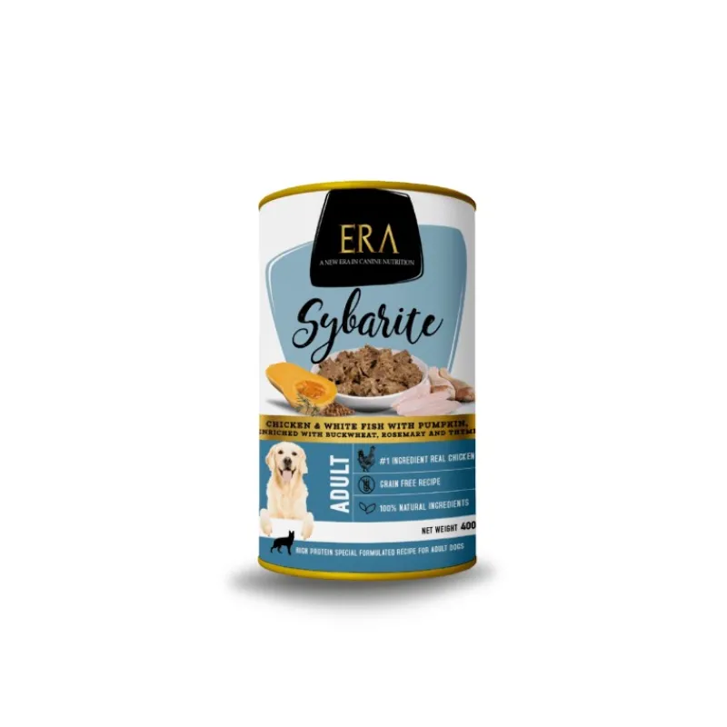 pte_era_sybarite_pour_chi_0-5.webp ERA Pâtée Sybarite pour chien adulte - Poulet, Poisson blanc et Potiron Fashion