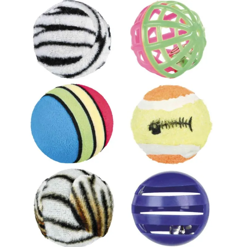 set_de__balles_pour_chat__1.webp TRIXIE Set de 6 balles pour chat Sale