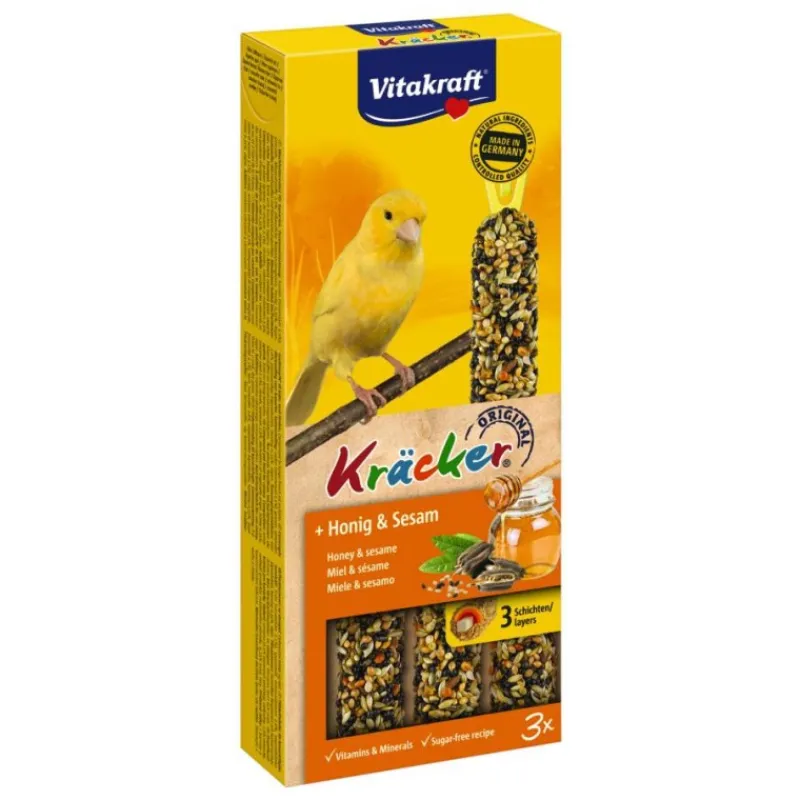 vitakraft_krcker_canaris__0-2.webp VITAKRAFT VITOBEL Vitakraft Kräcker Canaris au miel & sésame x3 Hot