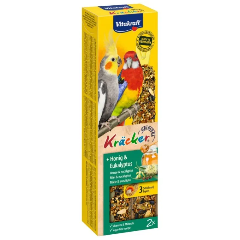 vitakraft_krcker_grandes__0.webp VITAKRAFT VITOBEL Vitakraft Kräcker Grandes Perruches Miel & Eucalyptus Discount